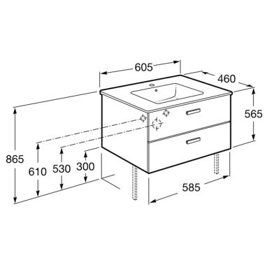 ROCA Тумба с умывальником Victoria Basic (A855854422)